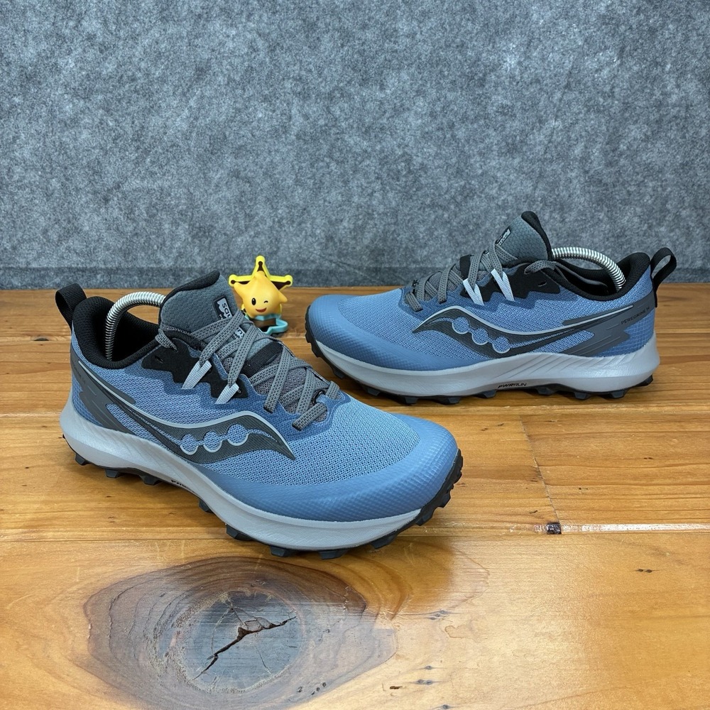 Saucony Peregrine 14 Womens Size 10 Blue Gray Trail Running Shoes S10916-101